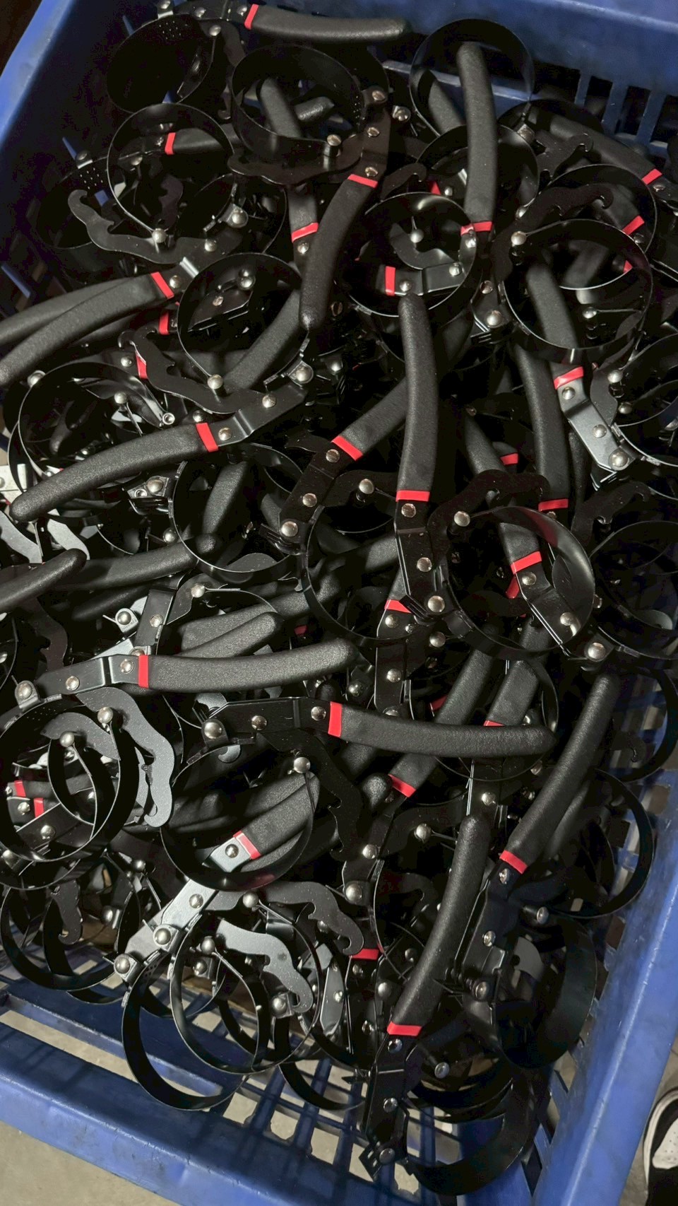 Real batch of YFC oil filter wrenches at the Taiwan factory